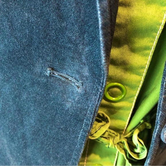 TALBOTS SIGNATURE Teal Velvet Single Button Blazer - Picture 6 of 12